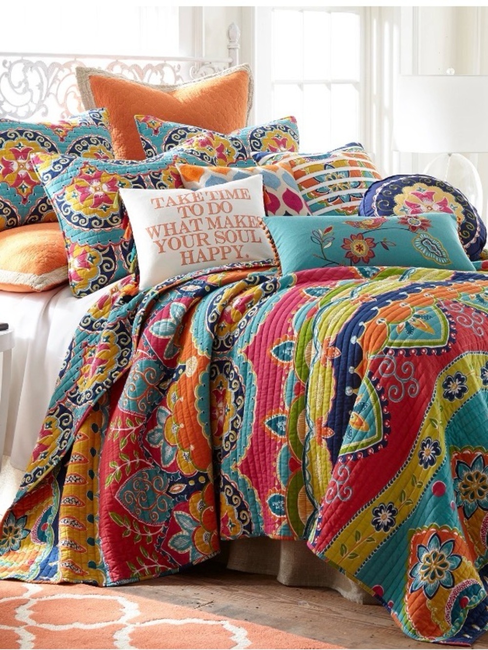 Levtex Home Amelie Quilt and Pillow Sham Set - 3 piece 106x92 inches